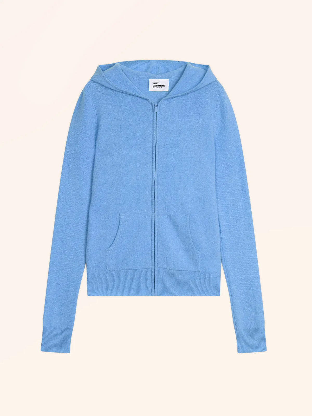 DEBBIE Weste mit Reißverschluss mit Kapuze Babyblau