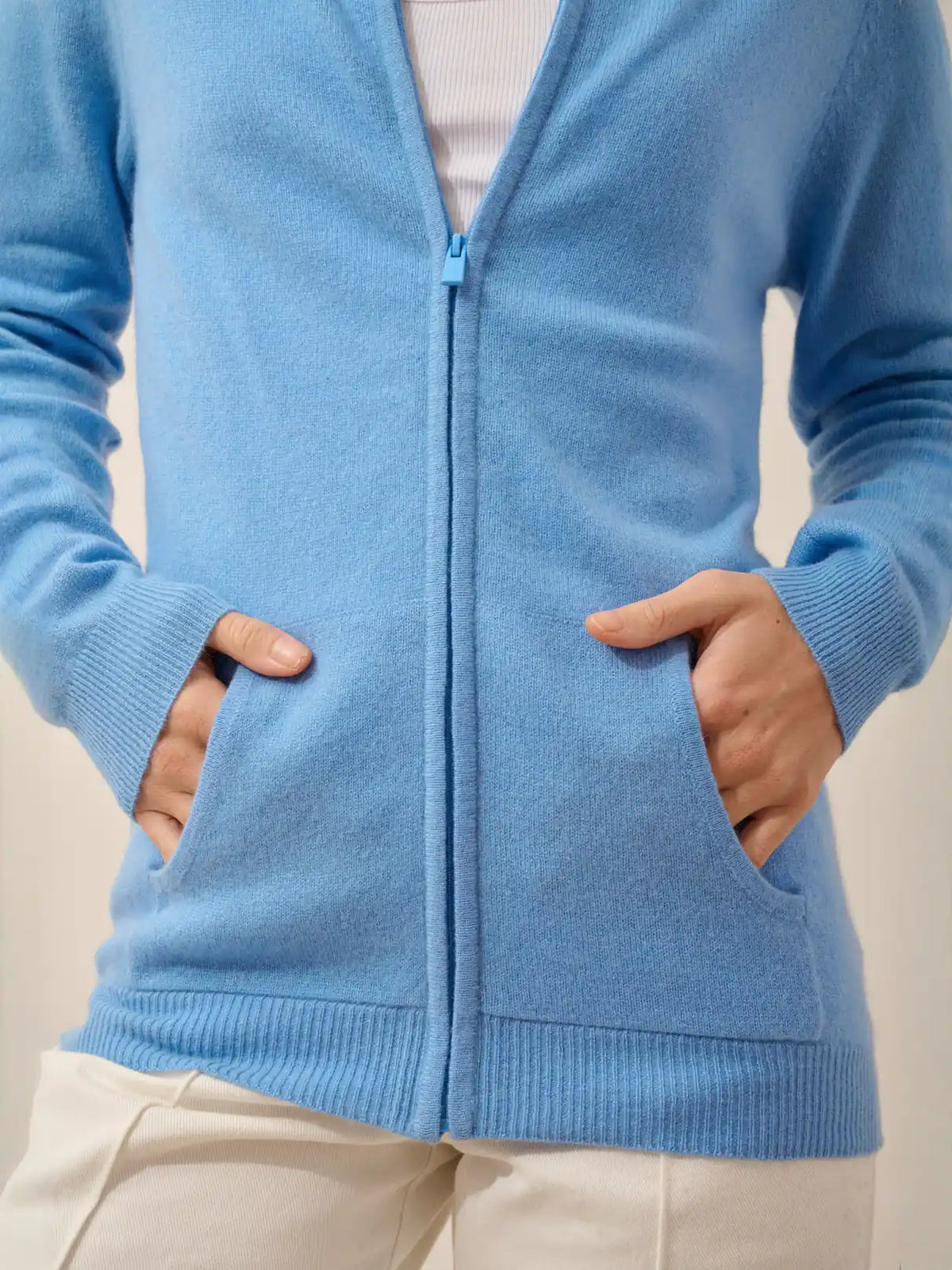 AYR Gilet Zippé Col Montant Bleu Bébé