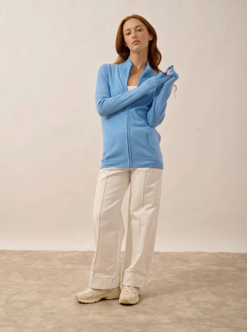 AYR Gilet Zippé Col Montant Bleu Bébé