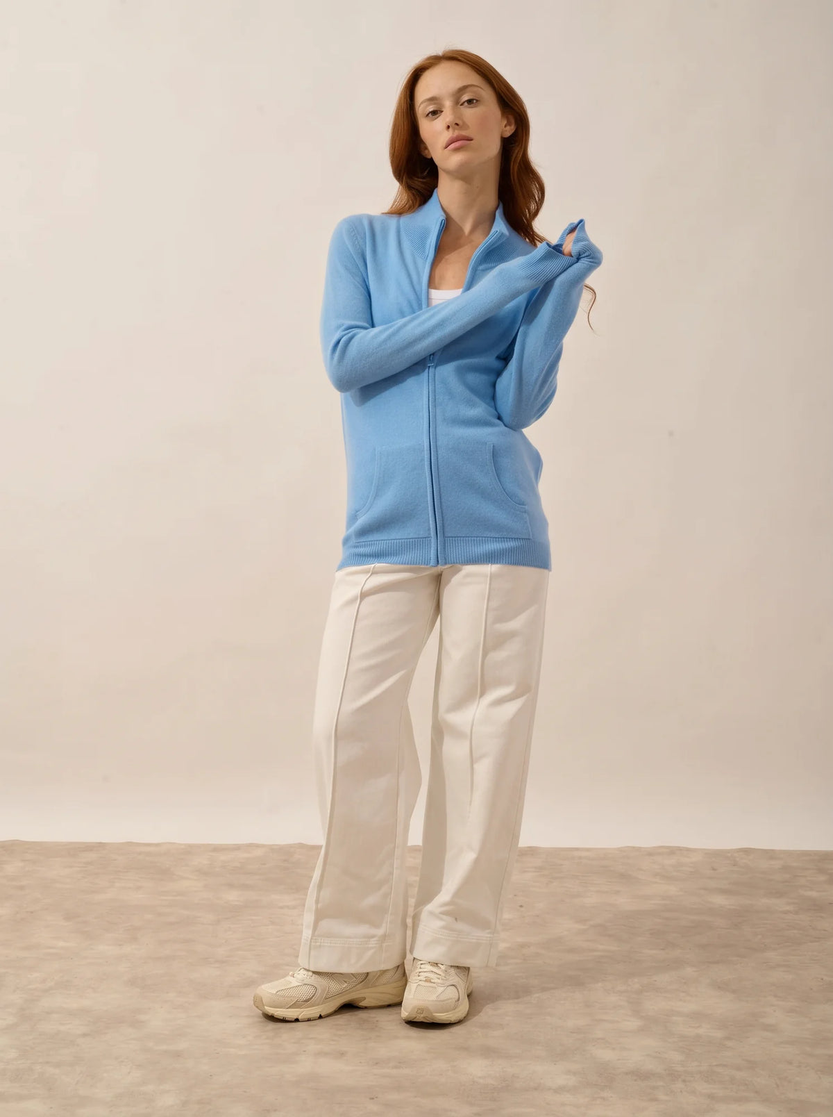 AYR Gilet Zippé Col Montant Bleu Bébé