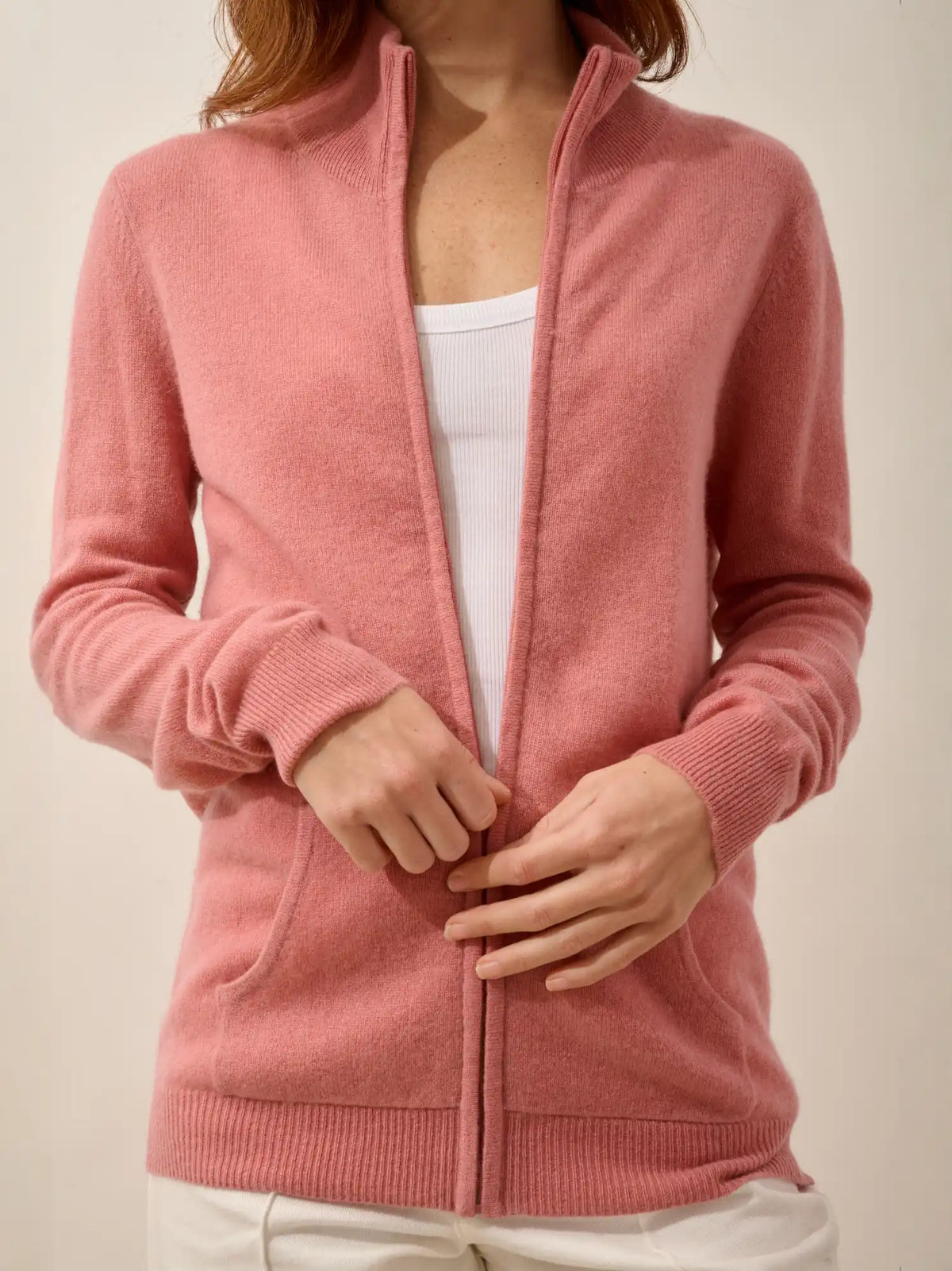 AYR Gilet Zippé Col Montant Pétale