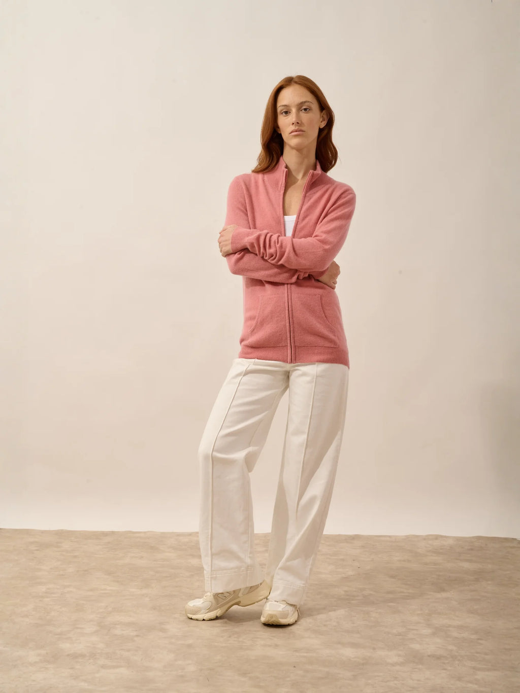 AYR Gilet Zippé Col Montant Pétale