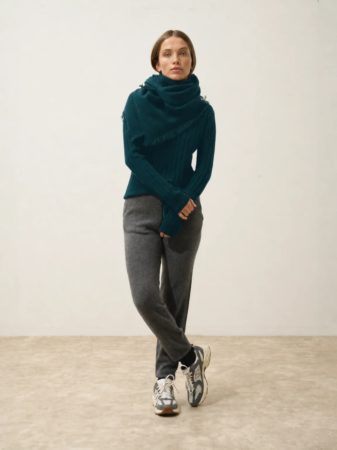 HUACHO Scarf Square Teal Green