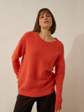 LOUNA Sweater Crew Neck 4 Ply Heather Orange