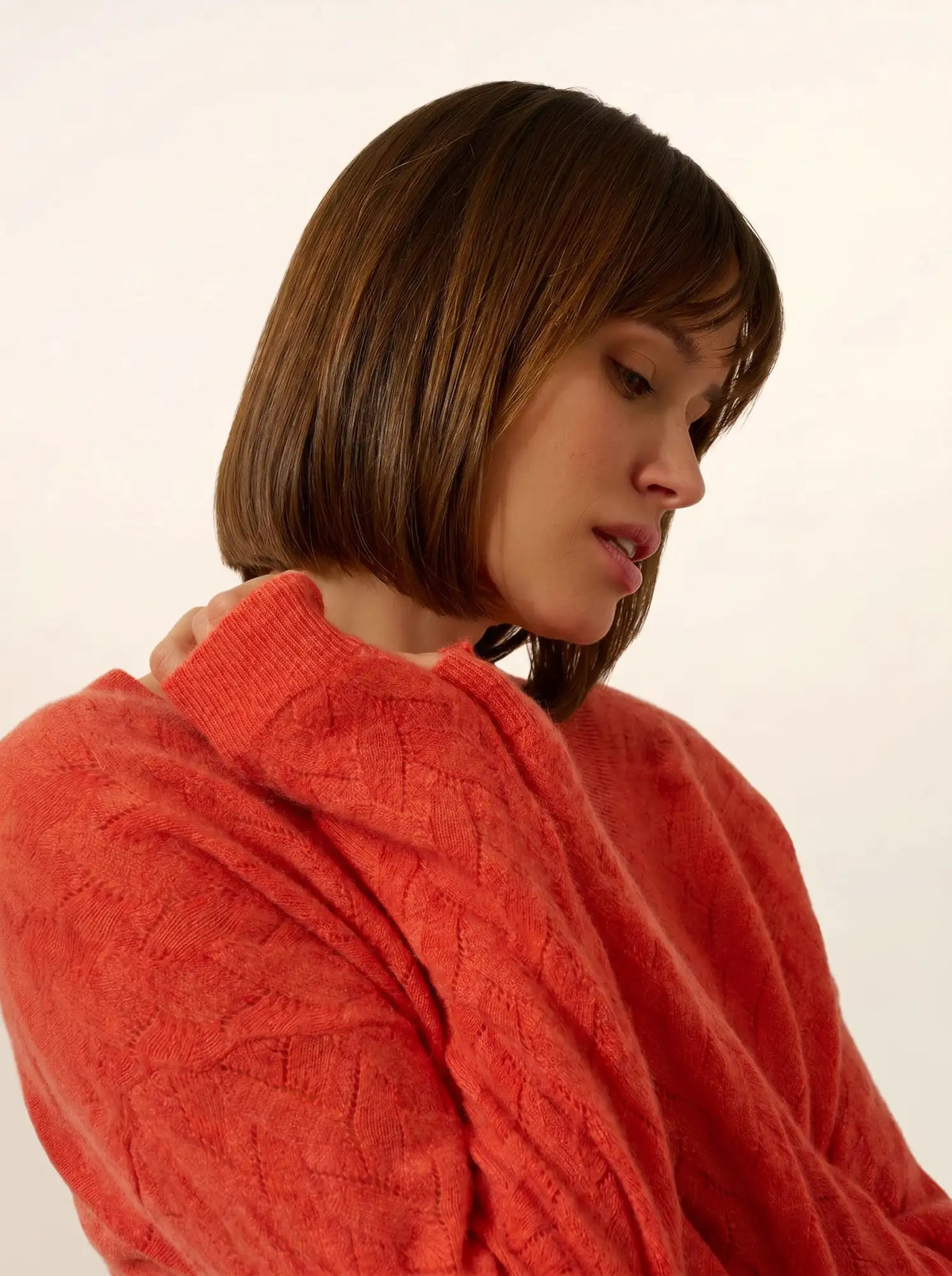 VIREON Sweater V-Neck Heather Orange