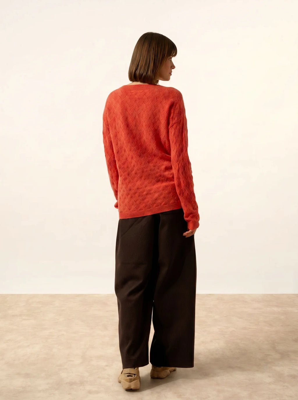 VIREON Sweater V-Neck Heather Orange