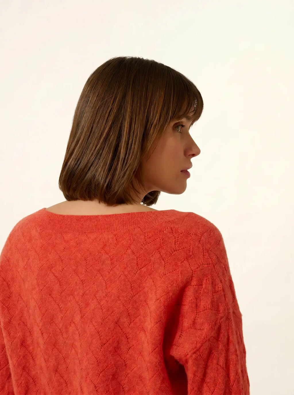 VIREON Sweater V-Neck Heather Orange