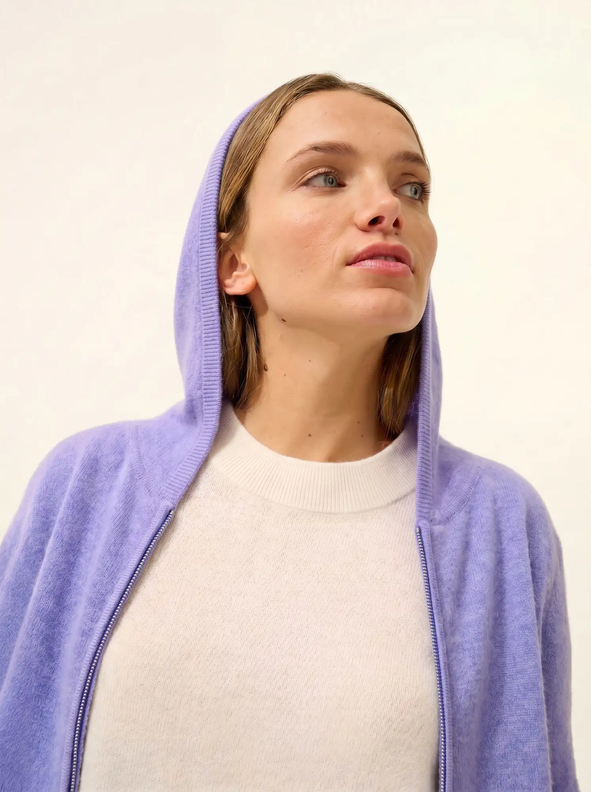 DEBBIE Gilet Zippé Capuche Lavande