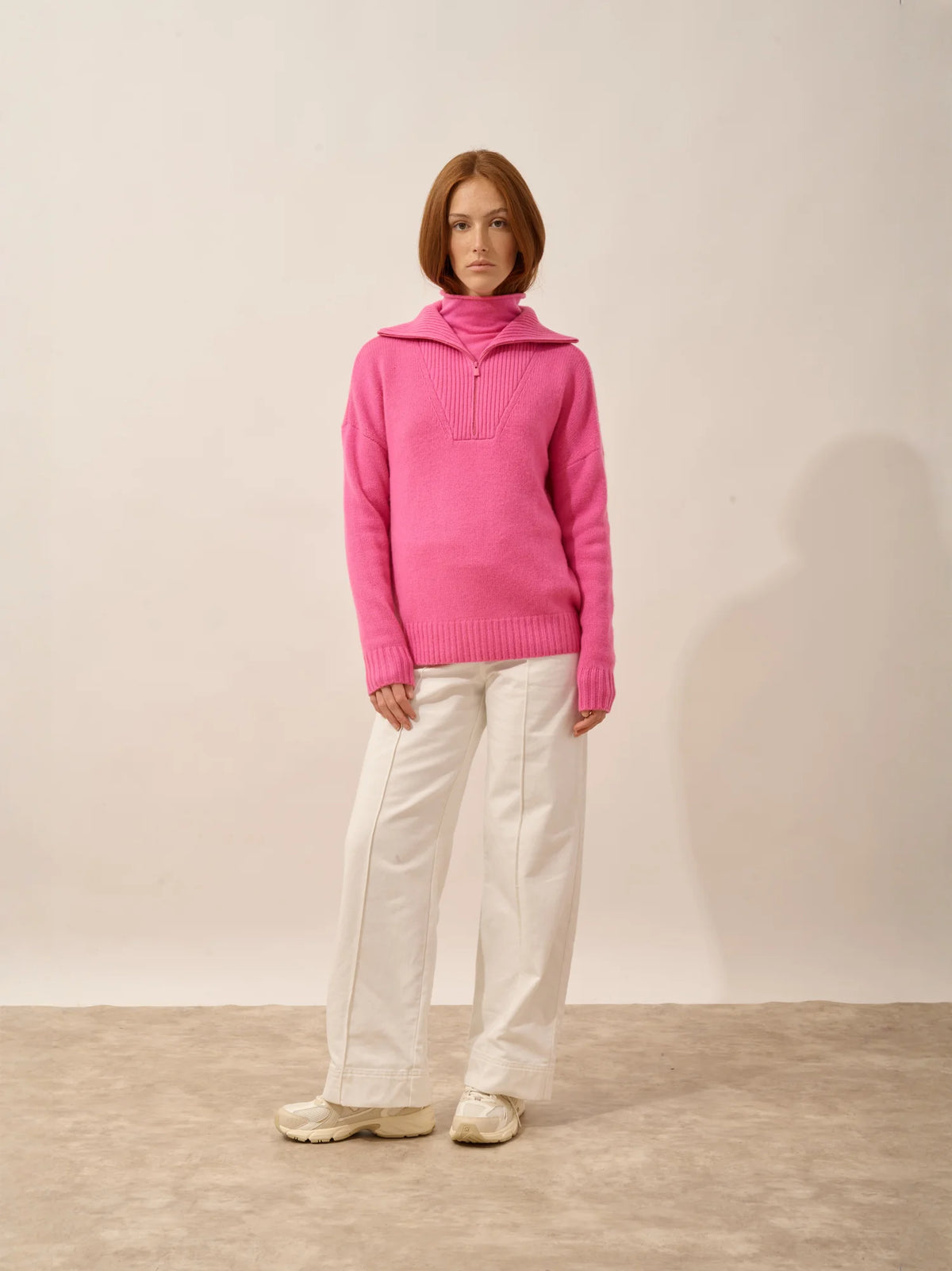 AKAR Pull Camionneur 6 Fils Rose