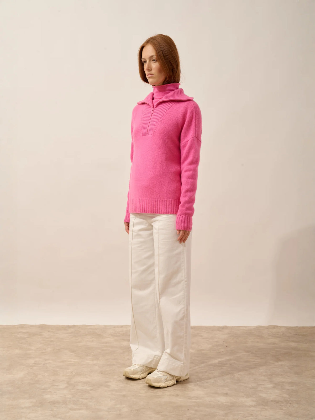 AKAR Pull Camionneur 6 Fils Rose