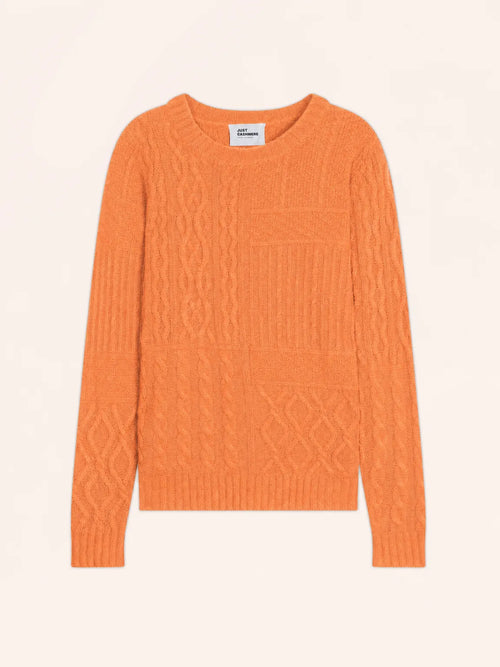 AMALA Sweater Crew Neck 6 Ply Tangerine