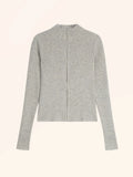 FAELIS Gilet Zippé Col Montant Gris Chiné