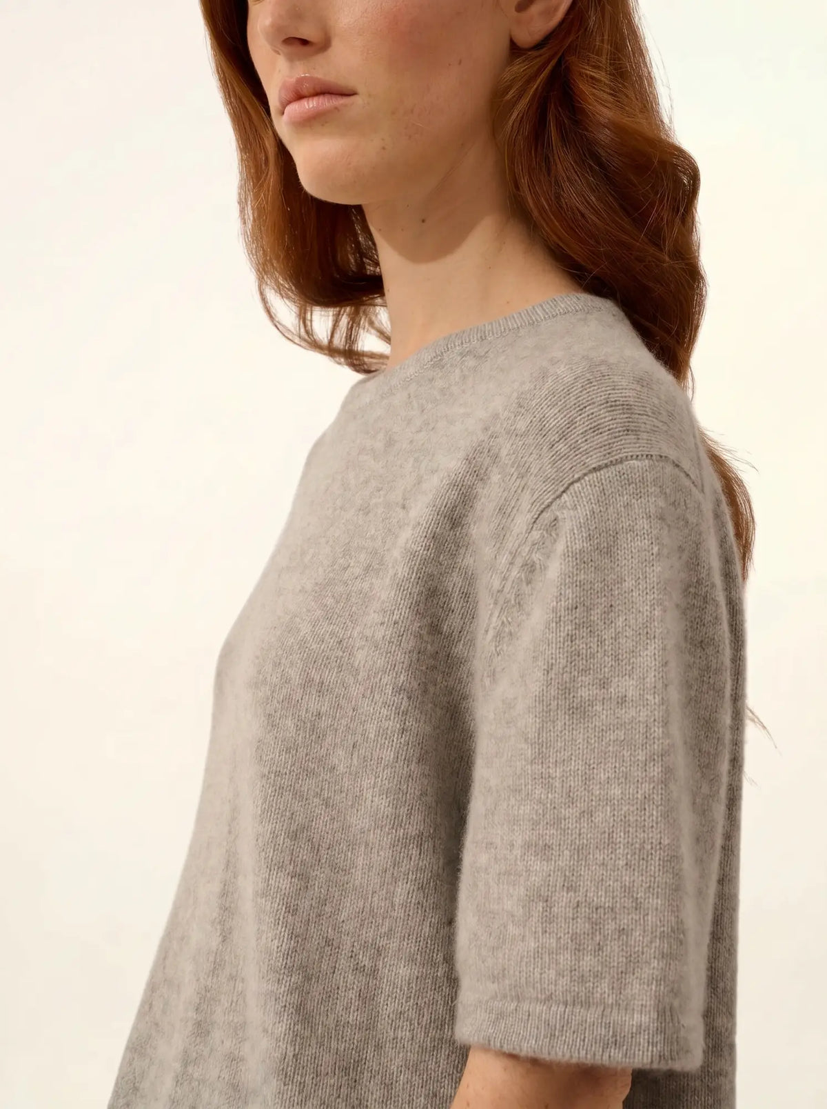 CARLA T-Shirt Crew Neck 4 Ply Heather Cloud