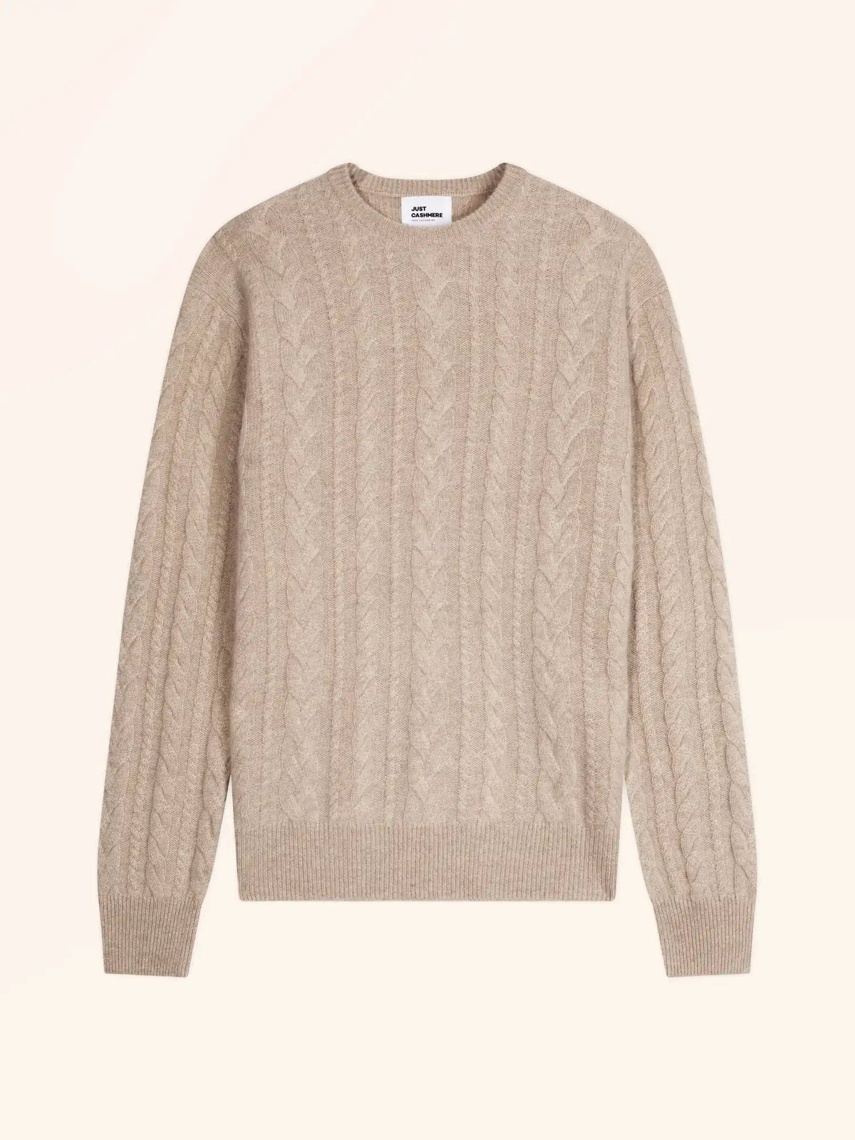 APOLLO Sweater Crew Neck 4 Ply Light Heather Camel