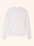 FENEL Pull Col Rond 6 Fils Blanc Chiné