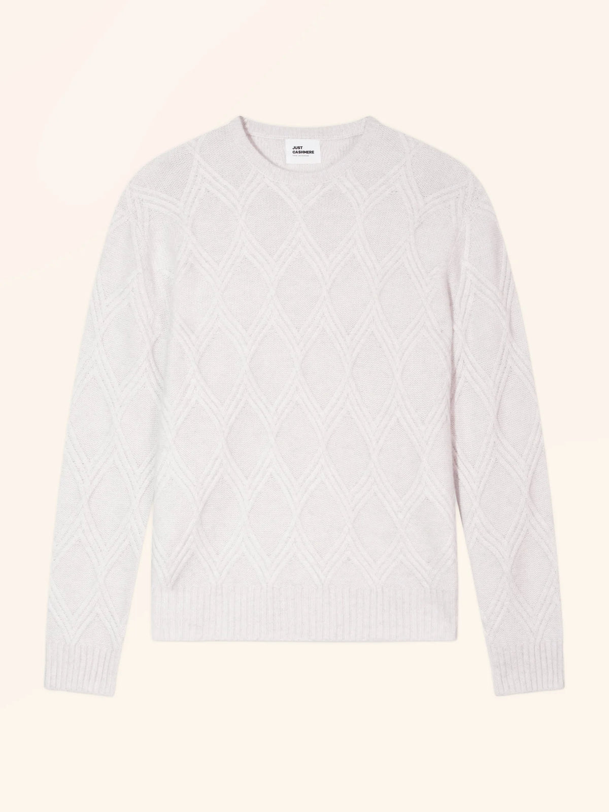 FENEL Pull Col Rond 6 Fils Blanc Chiné