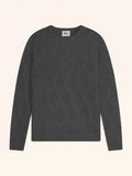 FENEL Pull Col Rond 6 Fils Anthracite Chiné