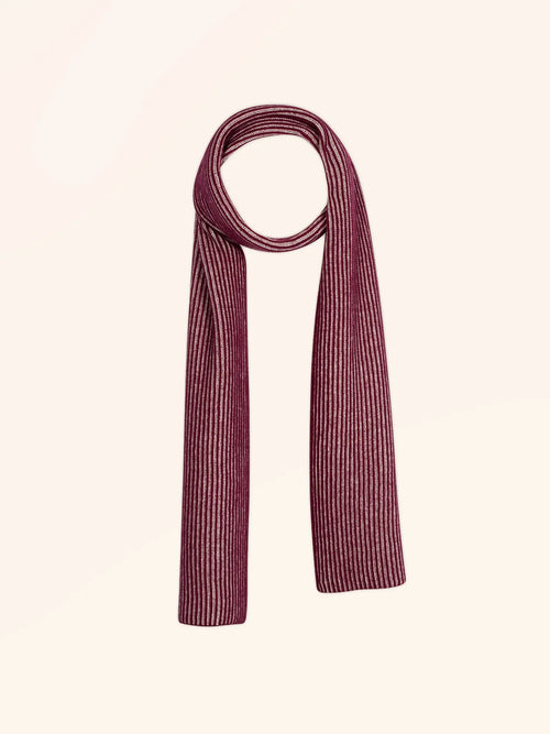 ANTONIO Scarf 4 Ply Burgundy and Ivory