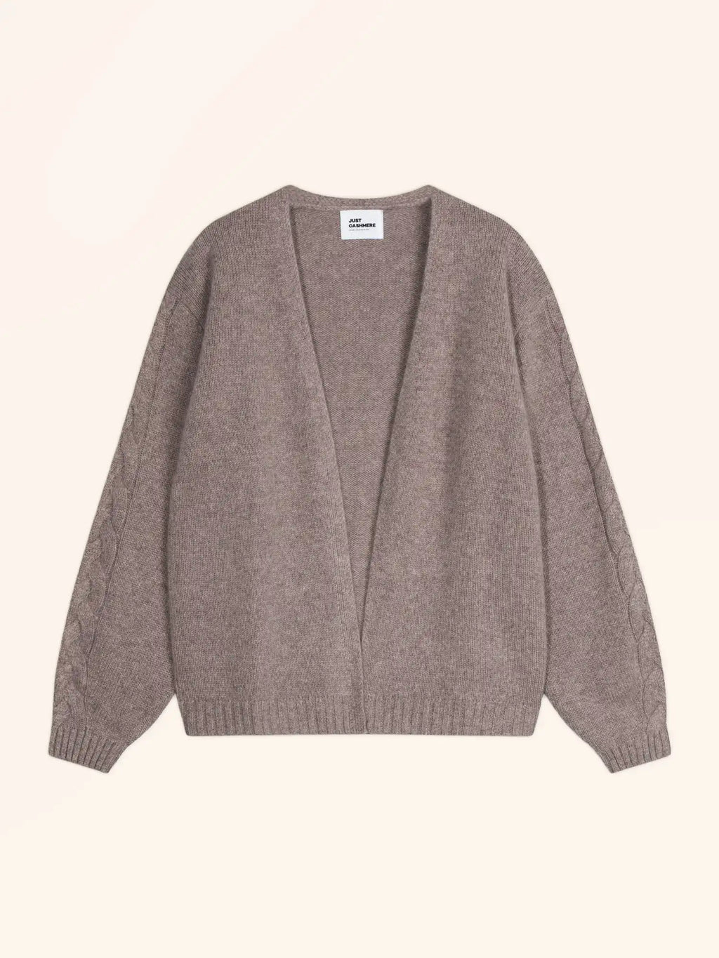 GENEVIEVE Gilet Col V 6 Fils Caribou Chiné