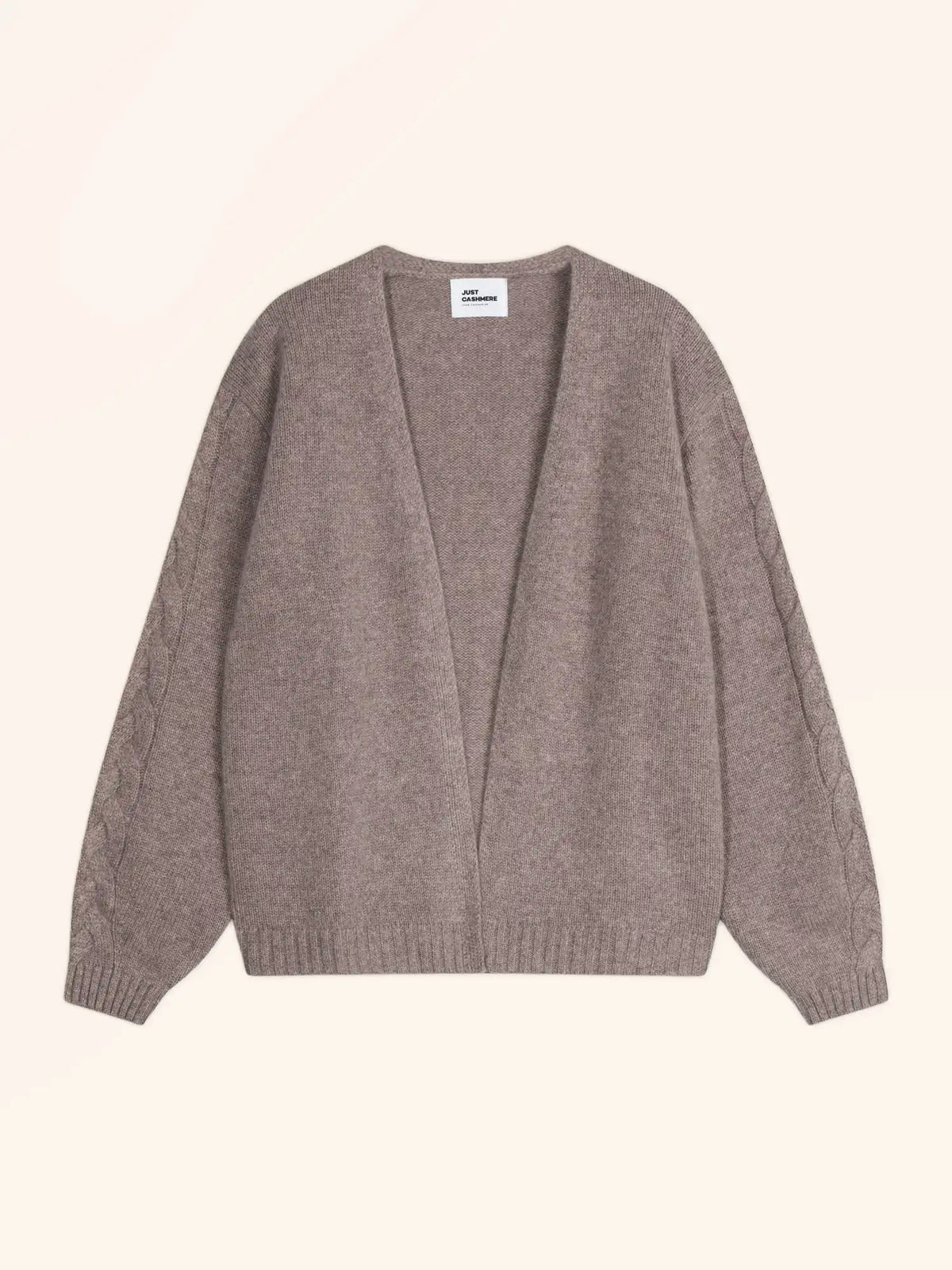 GENEVIEVE Gilet Col V 6 Fils Caribou Chiné