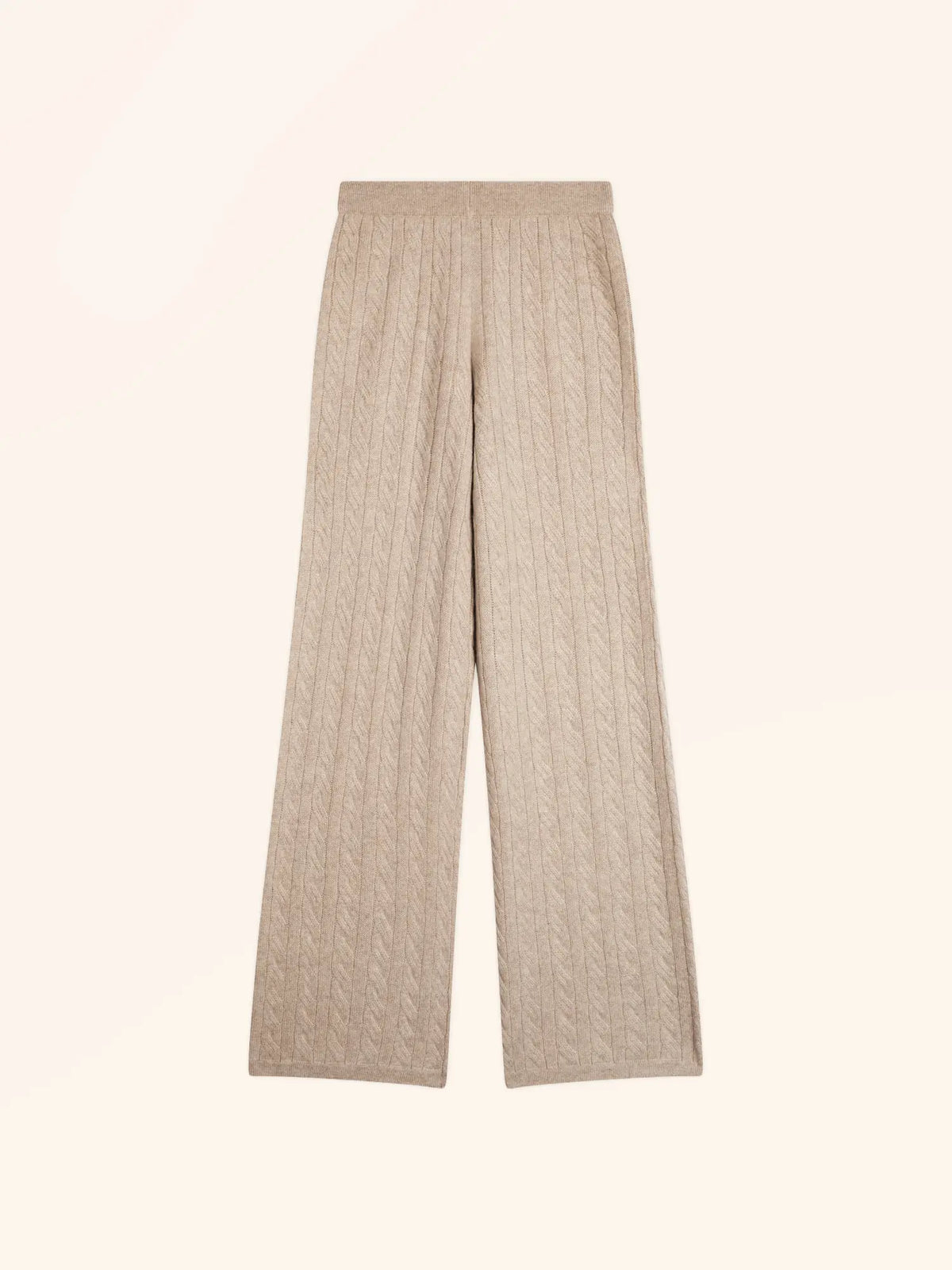 COLETTE Pantalon Large 4 Fils Camel Clair Chiné