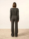 COLETTE Pantalon Large 4 Fils Anthracite Chiné