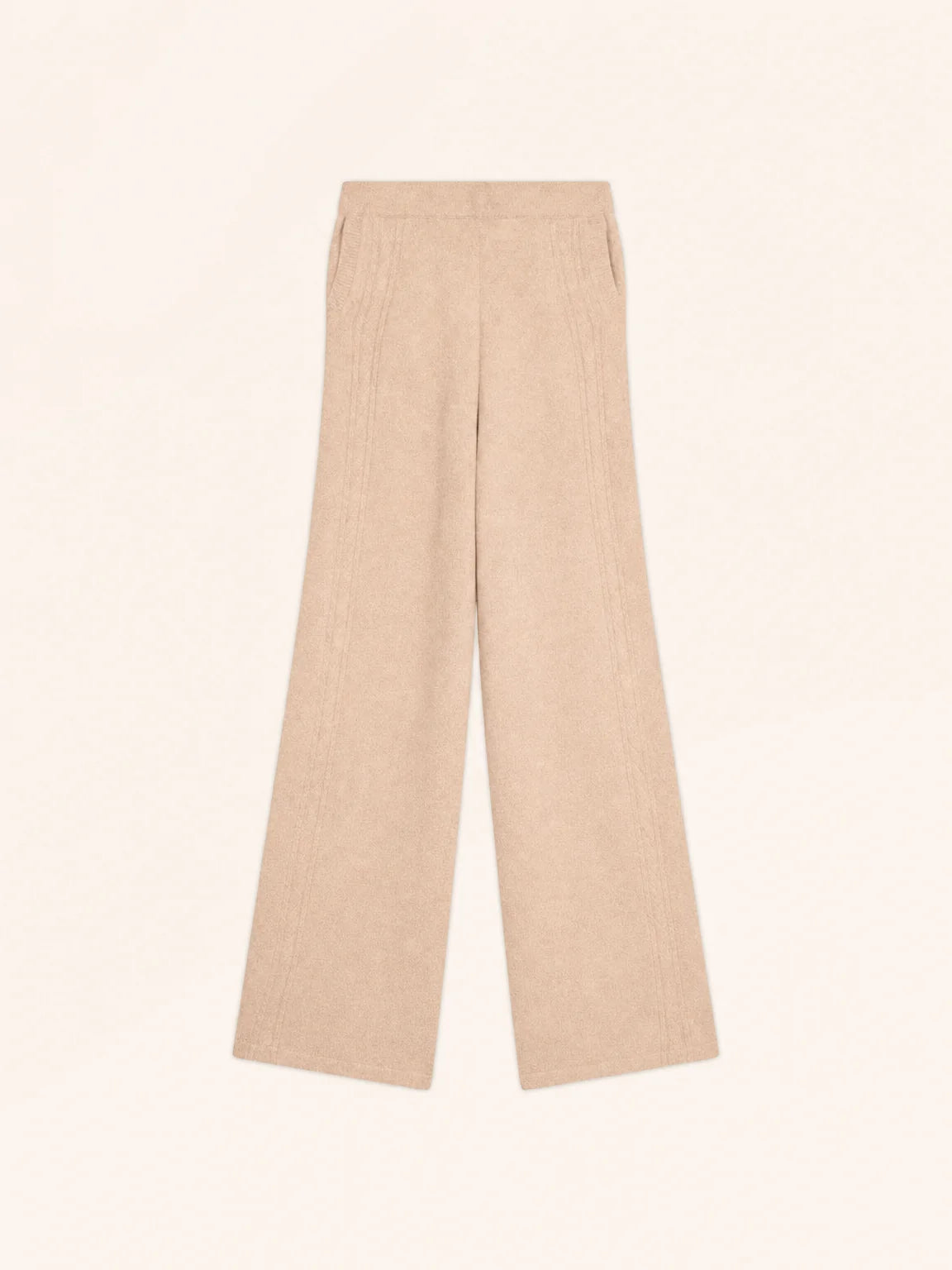 ODETTE Pantalon Large 4 Fils Beige