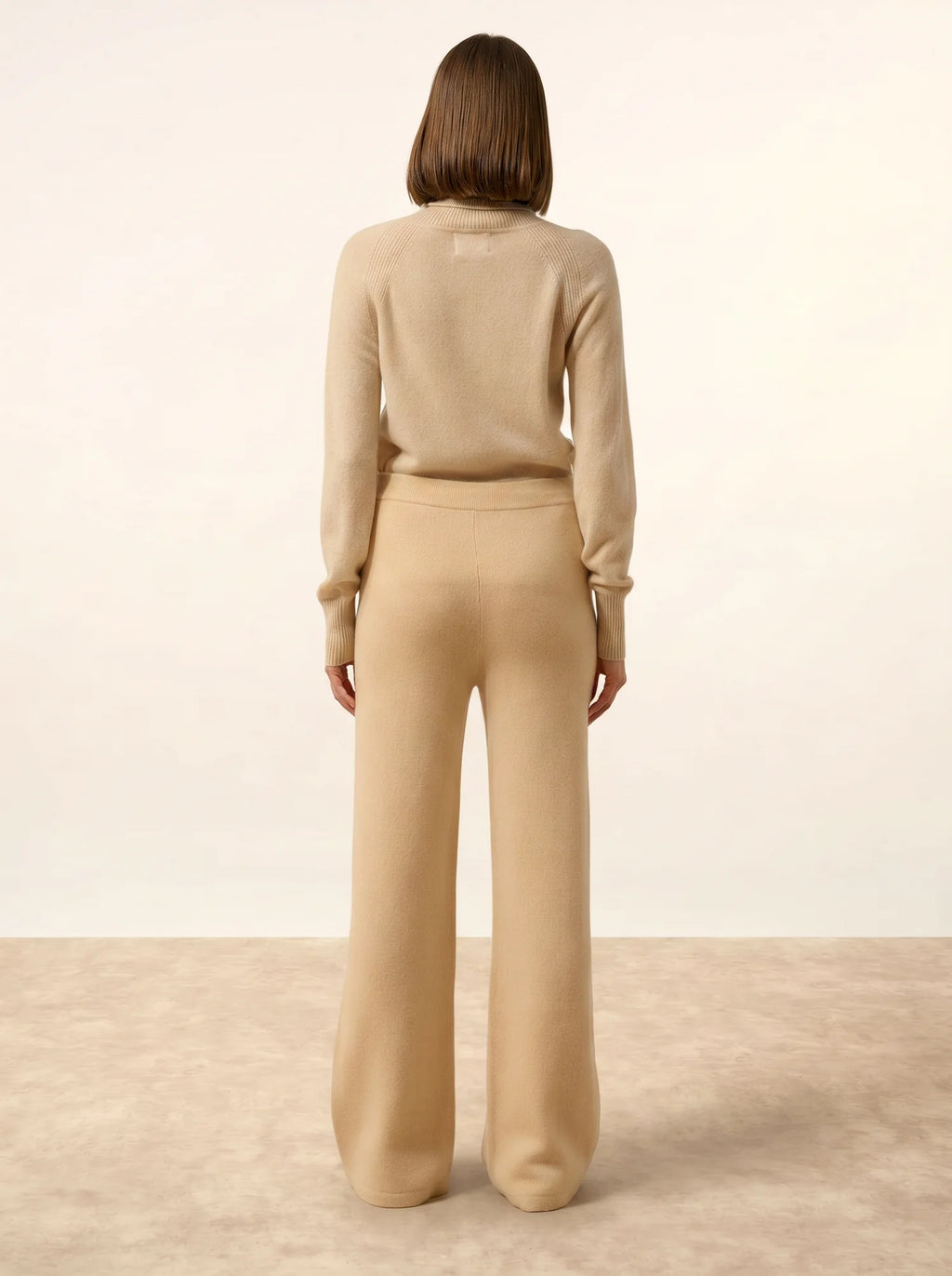 ODETTE Pantalon Large 4 Fils Beige