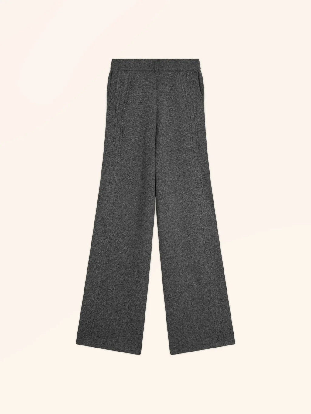 ODETTE Pantalon Large 4 Fils Anthracite Chiné