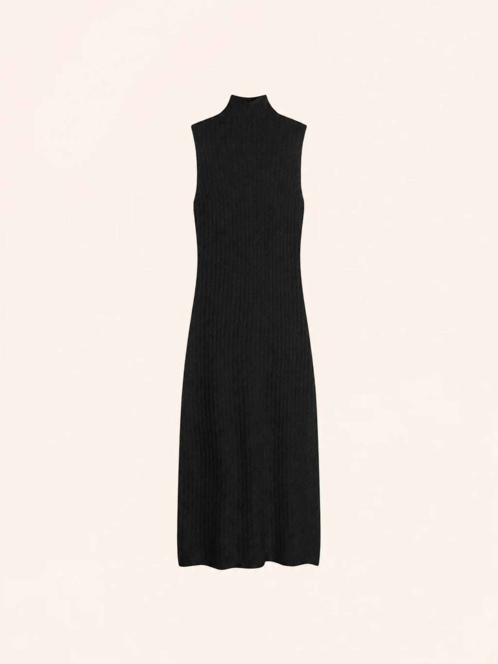 MANON Robe Col Montant sans Manches Noir