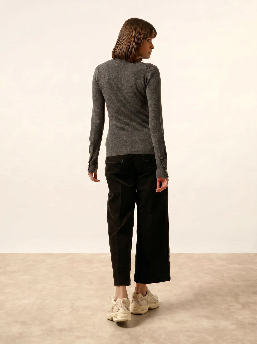 VIOLETTE Polo Anthracite Chiné