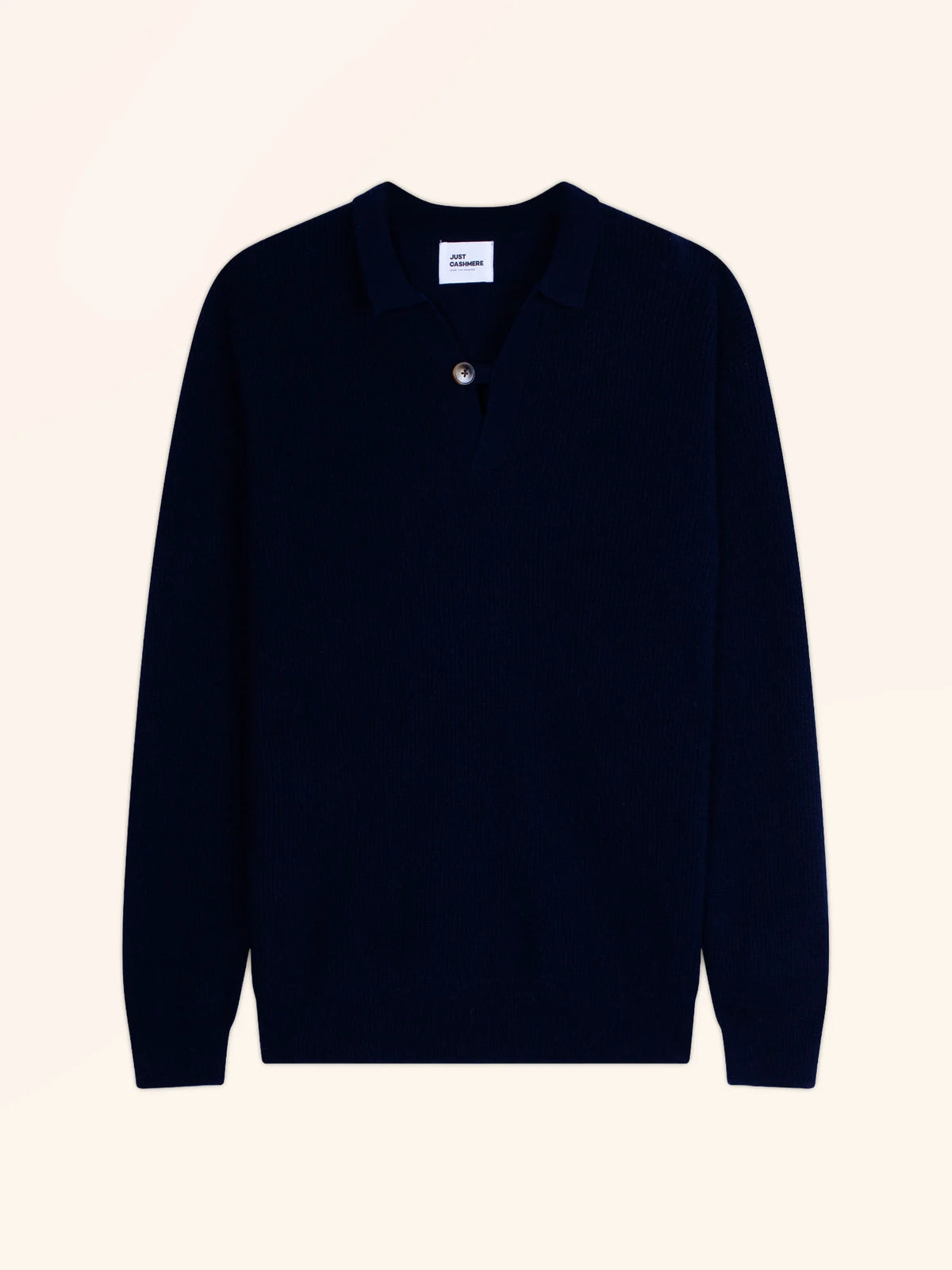 OSCAR Pull Col Polo Ouvert Bleu Marine