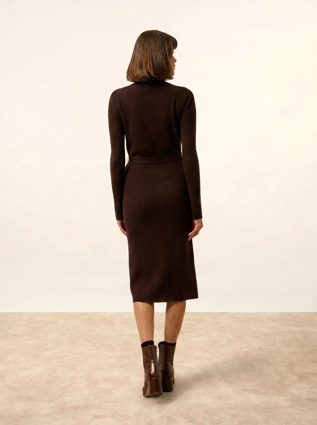 DORY Robe Col Polo Choco