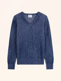 JOE Pullover V-Ausschnitt 6-fädig Marineblau und Elfenbein