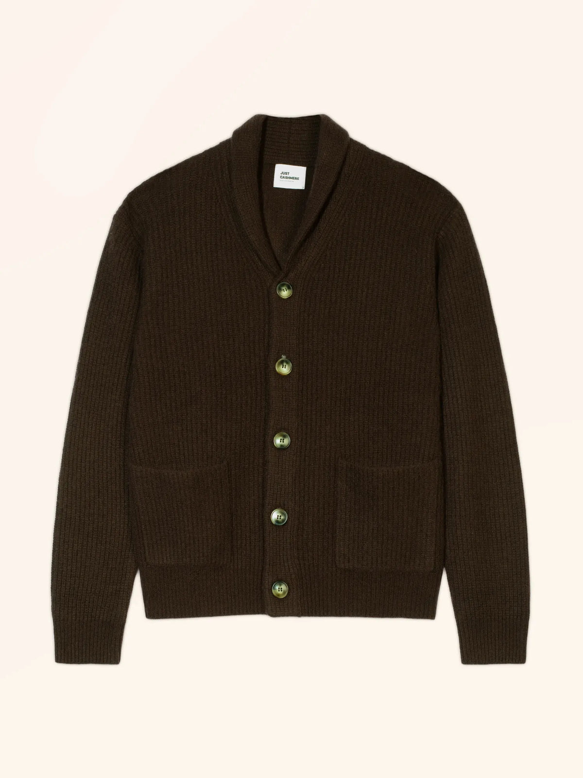 PAUL Cardigan Col Châle 4 Fils Choco