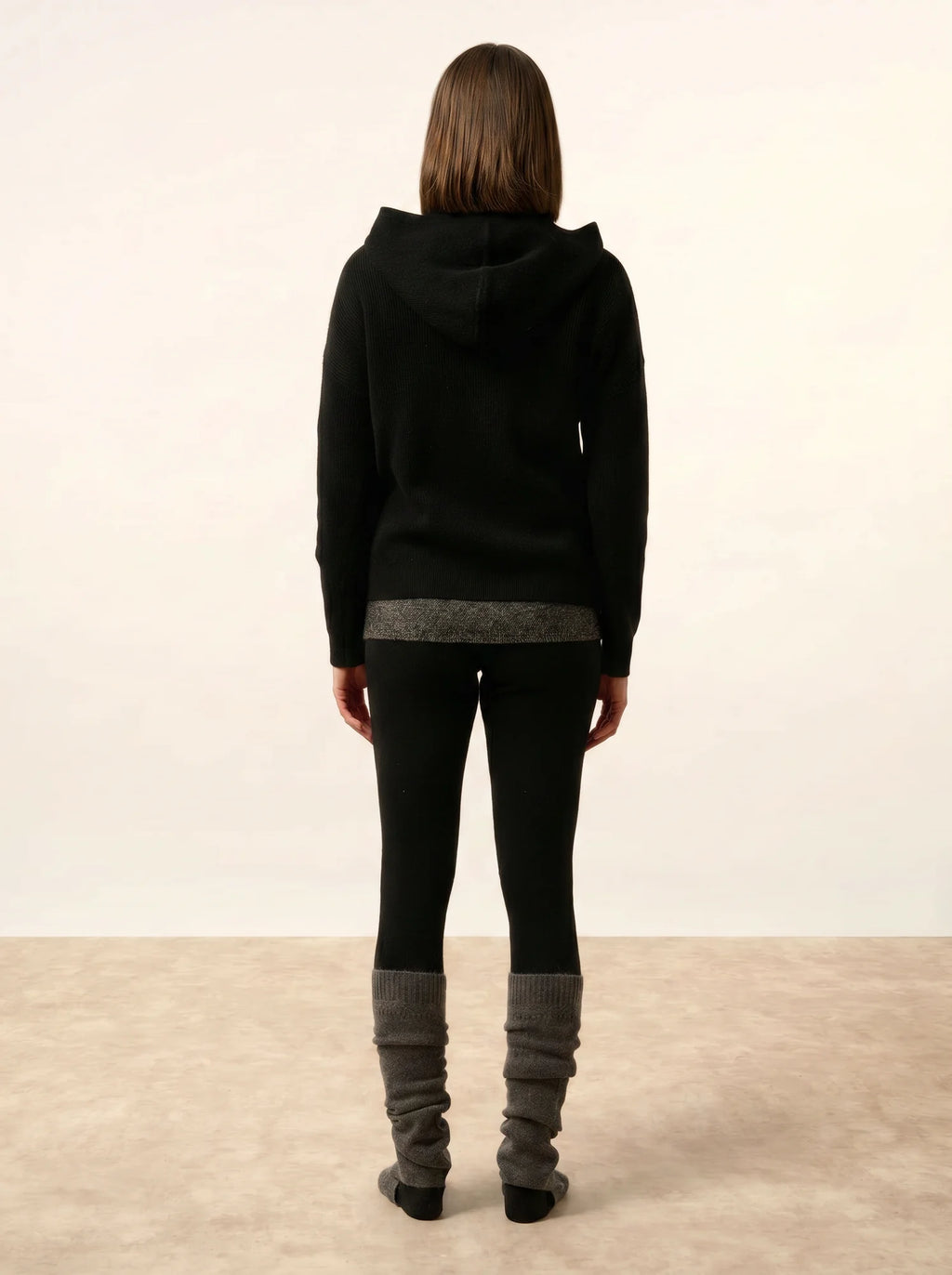 BEELE Pull Capuche Noir