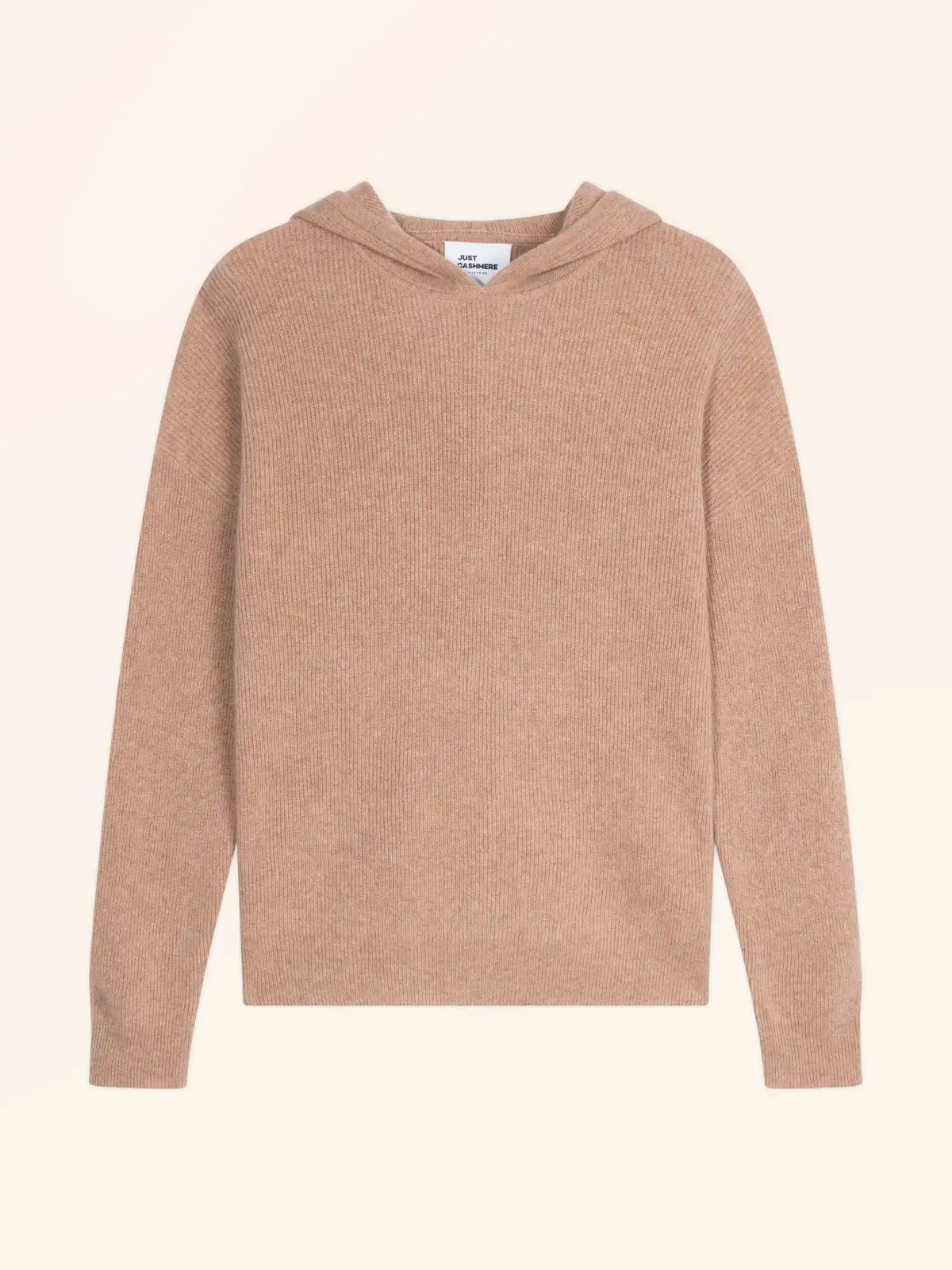 BEELE Pullover mit Kapuze Camel meliert