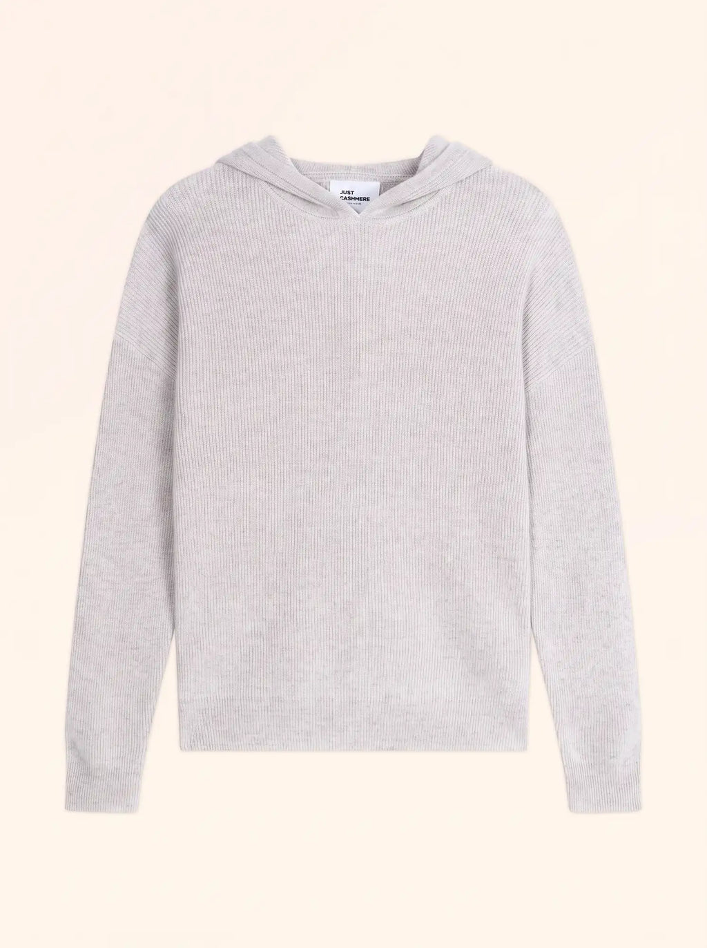 BEELE Pull Capuche Blanc Chiné