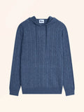 WILLIAM pull capuche bleu denim