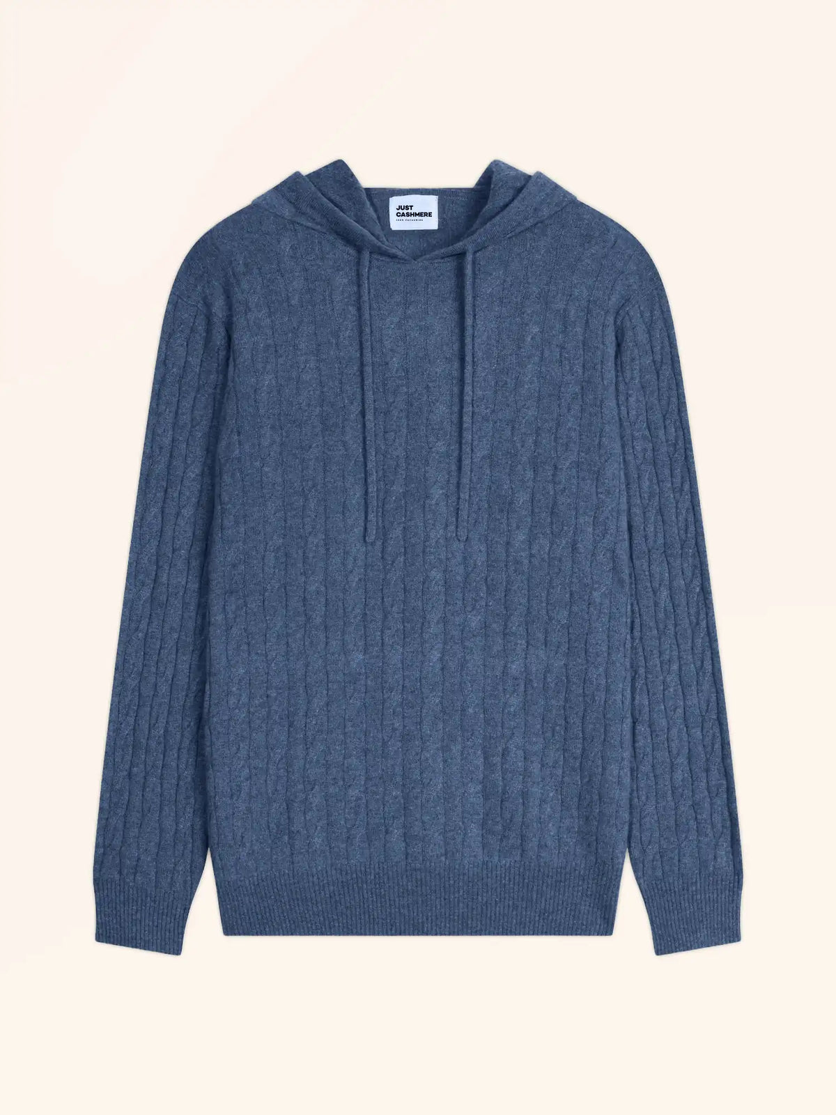 WILLIAM pull capuche bleu denim