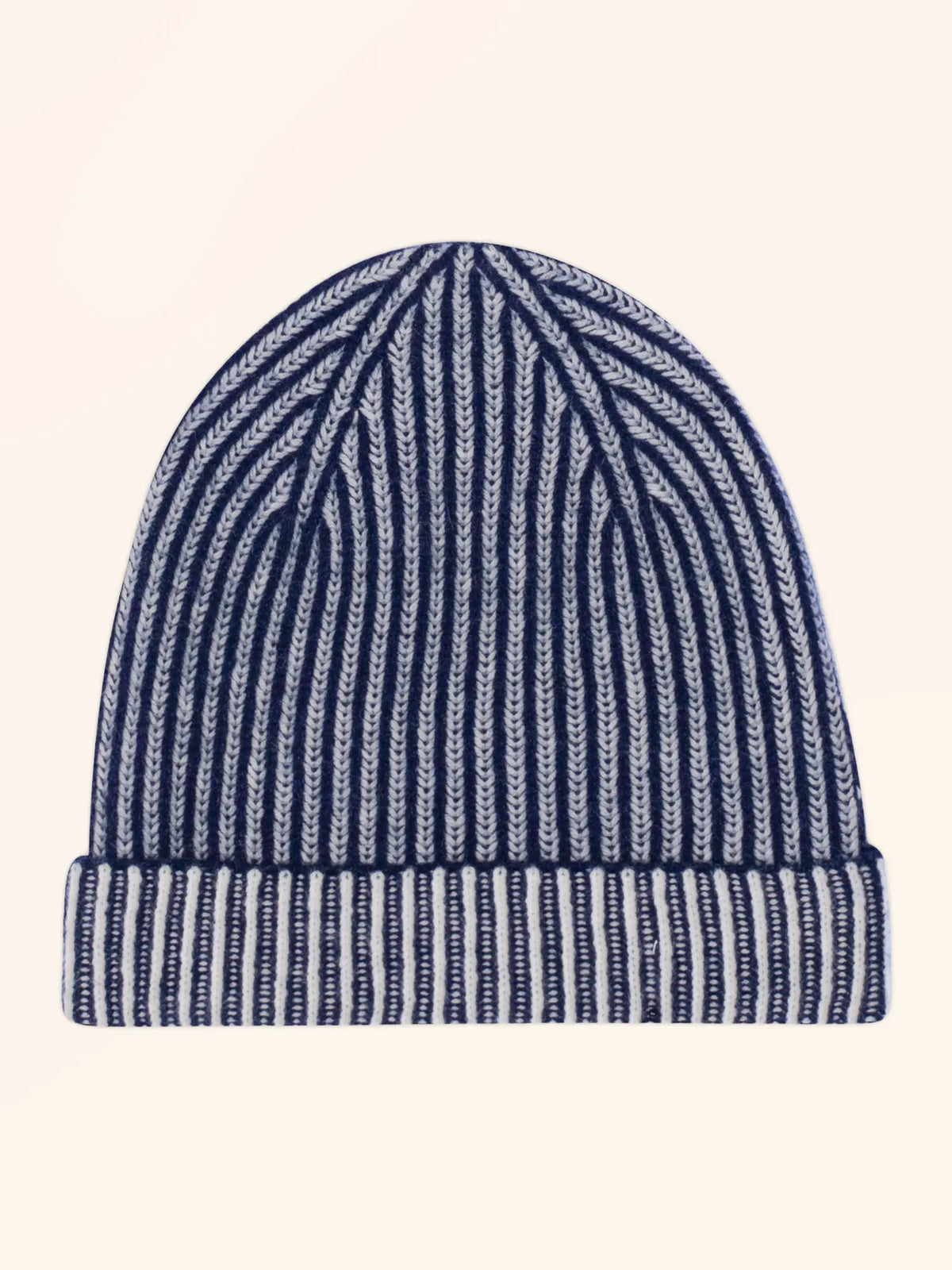 SLOANNE Mütze 4-fädig Marineblau und Elfenbein