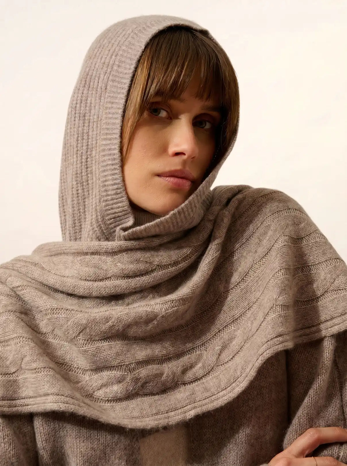 AELITH Écharpe 4 Fils Caribou Chiné