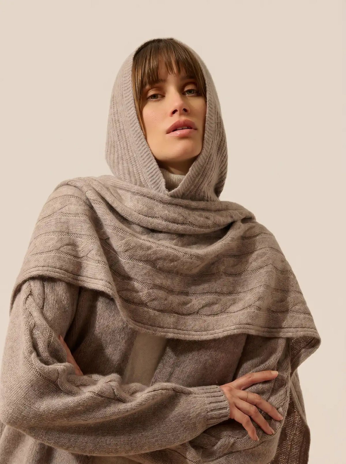 AELITH Écharpe 4 Fils Caribou Chiné