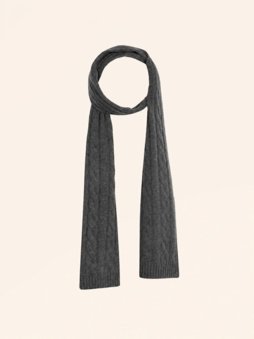 AELITH Écharpe 4 Fils Anthracite Chiné
