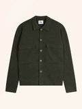 KEVIN veste boutonnée col chemise kaki chiné