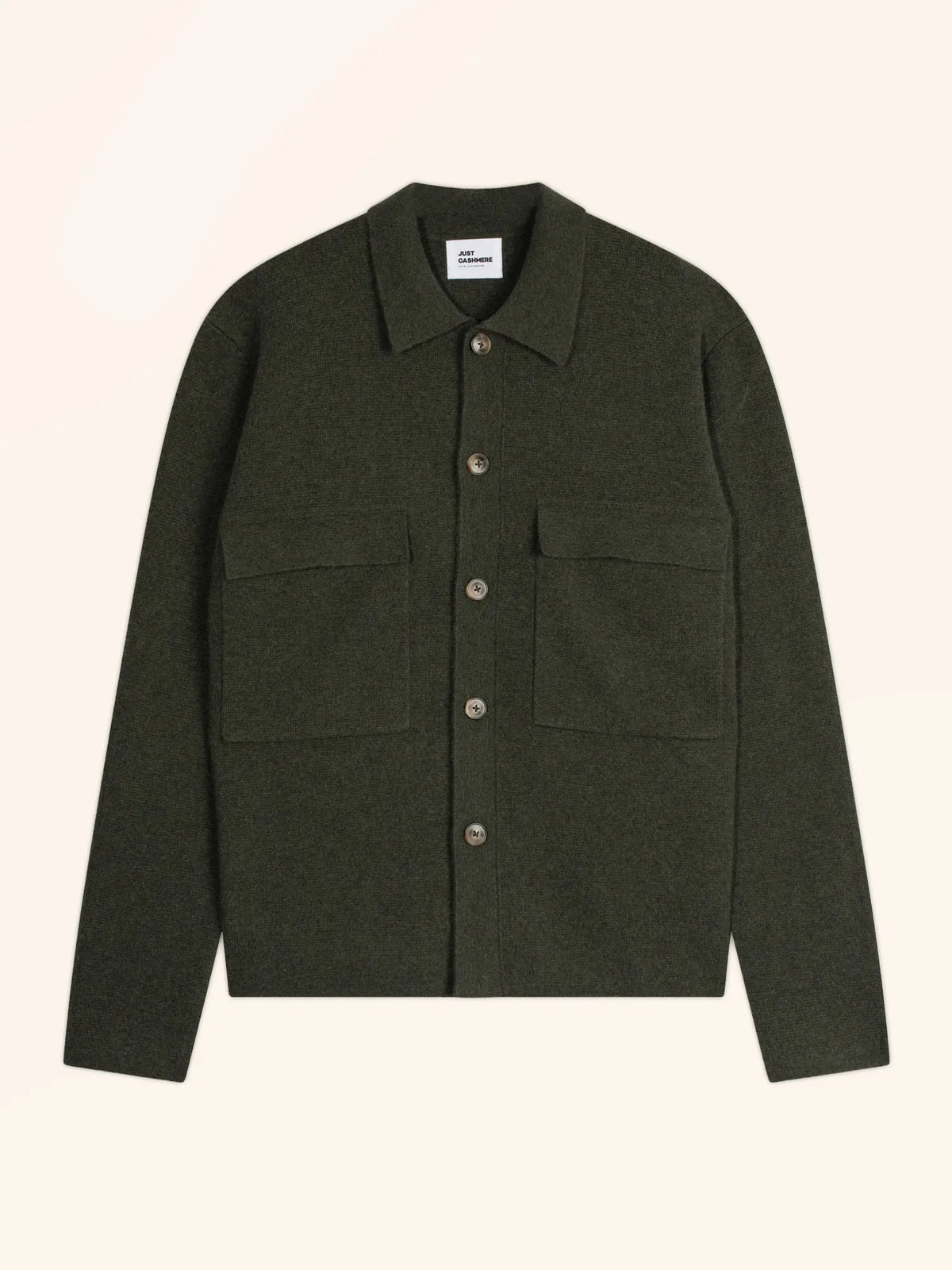KEVIN veste boutonnée col chemise kaki chiné