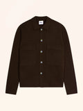 KEVIN Veste Boutonnée Col Chemise Choco