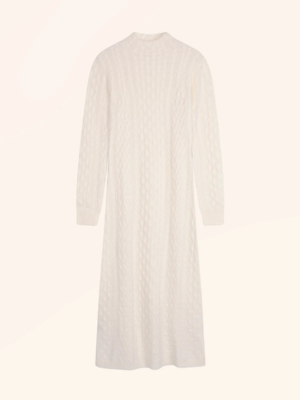 MIKO Kleid Stehkragen 4-fädig Schneeweiß