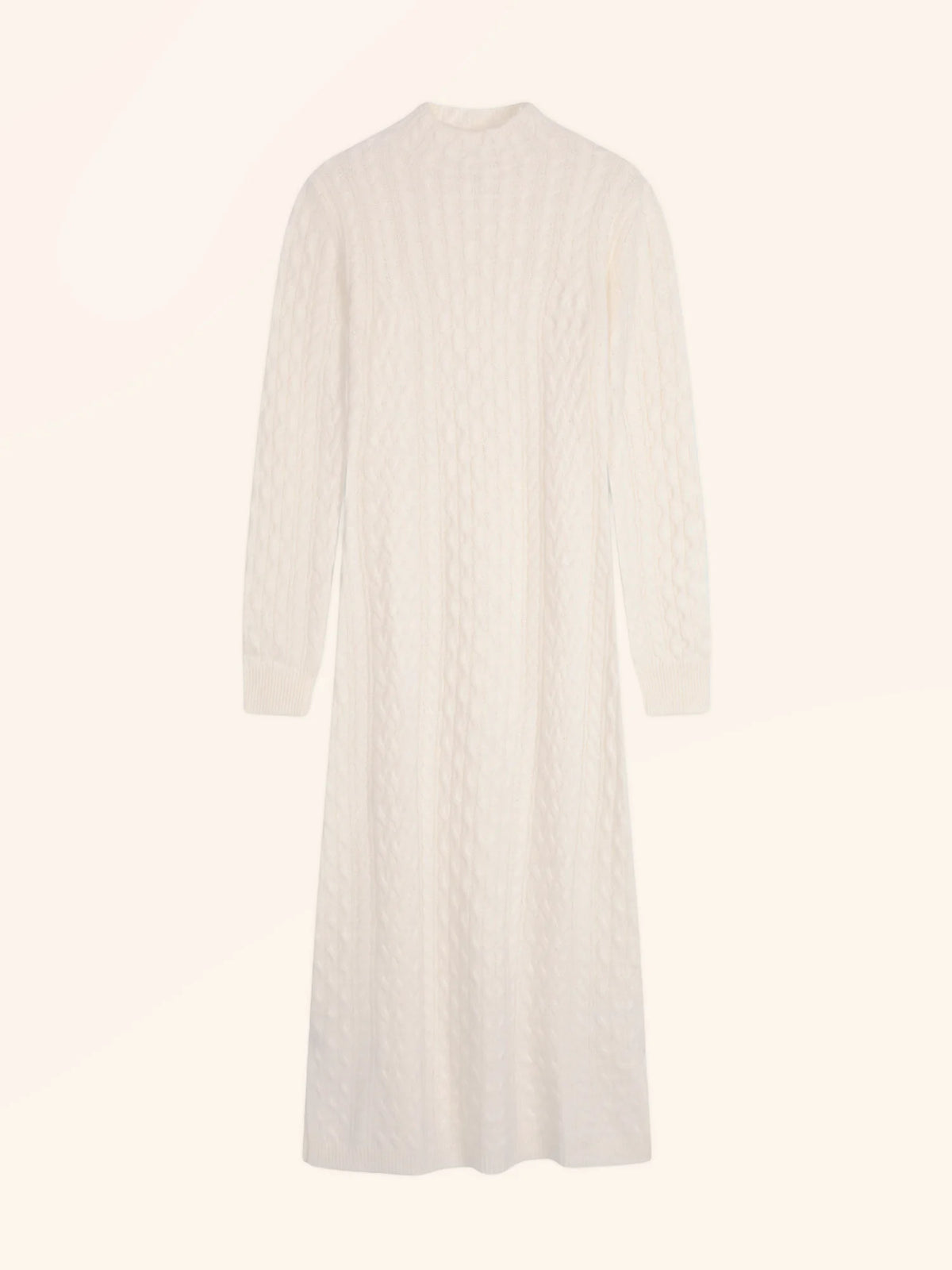 MIKO Kleid Stehkragen 4-fädig Schneeweiß