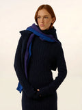 MIKO Robe Col Montant 4 Fils Bleu Marine